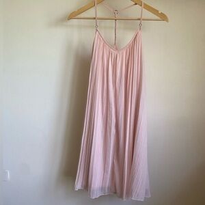 ABERCROMBIE & FITCH Soft Pink A-line Pleated Mini Sun Dress